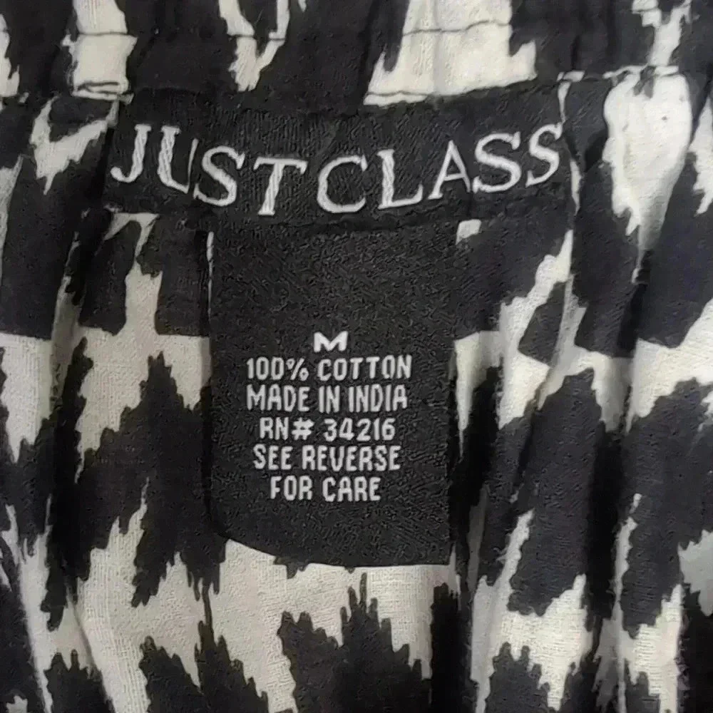 Vintage 90s Artistic Ikat Print Midi Flowy Gauze Boho Hippie Skirt Just Class - Picture 3 of 5